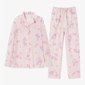 My Melody Pajamas Matching Set Women’s Size XL Runs Small NWOT